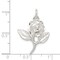 Sterling Silver Rose Pendant Jewelry FindingKing 27.7mm x 19.3mm
